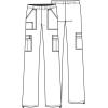 Cherokee Scrub Pants for Women Mid Rise Pull-On Cargo Medical Uniform 7 Pocket Elastic Waist Adjustable Hem Stretch – 4005(Shocking Pink)