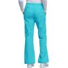 Cherokee Scrub Pants for Women Mid Rise Pull-On Cargo Medical Uniform 7 Pocket Elastic Waist Adjustable Hem Stretch – 4005(Turquoise)