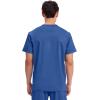 Cherokee Scrub Set For Men, V-Neck 3 Pocket Top WW670 with Modern Fit 7 Pocket Tapered Leg Pant WW140(Galaxy Blue)