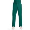 Cherokee Scrub Set For Men, V-Neck 3 Pocket Top WW670 with Modern Fit 7 Pocket Tapered Leg Pant WW140(Hunter Green)