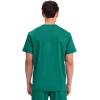 Cherokee Scrub Set For Men, V-Neck 3 Pocket Top WW670 with Modern Fit 7 Pocket Tapered Leg Pant WW140(Hunter Green)