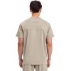 Cherokee Scrub Set For Men, V-Neck 3 Pocket Top WW670 with Modern Fit 7 Pocket Tapered Leg Pant WW140(Khaki)