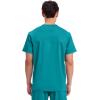 Cherokee Scrub Set For Men, V-Neck 3 Pocket Top WW670 with Modern Fit 7 Pocket Tapered Leg Pant WW140(Teal Blue)