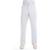 Cherokee Scrub Set For Men, V-Neck 3 Pocket Top WW670 with Modern Fit 7 Pocket Tapered Leg Pant WW140(White)