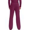 Cherokee Scrub Set For Men, V-Neck 3 Pocket Top WW670 with Modern Fit 7 Pocket Tapered Leg Pant WW140(Wine)
