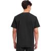 Cherokee Scrub Set for Men V-Neck Top & Fly Front Tapered Leg Cargo Pant with 9 Pockets & 2-Way Stretch Fabric- CK00042C(Black)