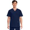 Cherokee Scrub Set for Men V-Neck Top & Fly Front Tapered Leg Cargo Pant with 9 Pockets & 2-Way Stretch Fabric- CK00042C(Navy)