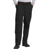 Cherokee Scrub Set for Men and Women, Traditional Fit V-Neck Scrub Top 4777 with Natural Rise, Elastic Waist Pant 4000(Black)