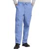 Cherokee Scrub Set for Men and Women, Traditional Fit V-Neck Scrub Top 4777 with Natural Rise, Elastic Waist Pant 4000(Ciel)