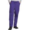 Cherokee Scrub Set for Men and Women, Traditional Fit V-Neck Scrub Top 4777 with Natural Rise, Elastic Waist Pant 4000(Grape)