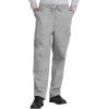 Cherokee Scrub Set for Men and Women, Traditional Fit V-Neck Scrub Top 4777 with Natural Rise, Elastic Waist Pant 4000(Grey)