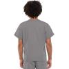 Cherokee Scrub Set for Men and Women, Traditional Fit V-Neck Scrub Top 4777 with Natural Rise, Elastic Waist Pant 4000(Grey)