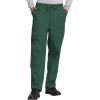 Cherokee Scrub Set for Men and Women, Traditional Fit V-Neck Scrub Top 4777 with Natural Rise, Elastic Waist Pant 4000(Hunter Green)