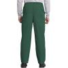 Cherokee Scrub Set for Men and Women, Traditional Fit V-Neck Scrub Top 4777 with Natural Rise, Elastic Waist Pant 4000(Hunter Green)