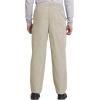 Cherokee Scrub Set for Men and Women, Traditional Fit V-Neck Scrub Top 4777 with Natural Rise, Elastic Waist Pant 4000(Khaki)