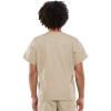 Cherokee Scrub Set for Men and Women, Traditional Fit V-Neck Scrub Top 4777 with Natural Rise, Elastic Waist Pant 4000(Khaki)