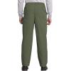 Cherokee Scrub Set for Men and Women, Traditional Fit V-Neck Scrub Top 4777 with Natural Rise, Elastic Waist Pant 4000(Olive)