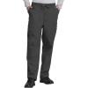Cherokee Scrub Set for Men and Women, Traditional Fit V-Neck Scrub Top 4777 with Natural Rise, Elastic Waist Pant 4000(Pewter)