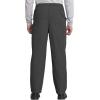 Cherokee Scrub Set for Men and Women, Traditional Fit V-Neck Scrub Top 4777 with Natural Rise, Elastic Waist Pant 4000(Pewter)