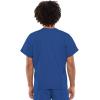 Cherokee Scrub Set for Men and Women, Traditional Fit V-Neck Scrub Top 4777 with Natural Rise, Elastic Waist Pant 4000(Royal)