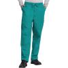 Cherokee Scrub Set for Men and Women, Traditional Fit V-Neck Scrub Top 4777 with Natural Rise, Elastic Waist Pant 4000(Teal Blue)