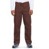 Cherokee Scrub Set for Men and Women from, Traditional Fit V-Neck Top 4777 with Natural Rise Drawstring Cargo Pant 4100(Chocolate)