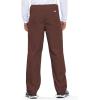 Cherokee Scrub Set for Men and Women from, Traditional Fit V-Neck Top 4777 with Natural Rise Drawstring Cargo Pant 4100(Chocolate)