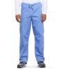 Cherokee Scrub Set for Men and Women from, Traditional Fit V-Neck Top 4777 with Natural Rise Drawstring Cargo Pant 4100(Ciel)