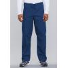 Cherokee Scrub Set for Men and Women from, Traditional Fit V-Neck Top 4777 with Natural Rise Drawstring Cargo Pant 4100(Galaxy Blue)