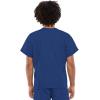 Cherokee Scrub Set for Men and Women from, Traditional Fit V-Neck Top 4777 with Natural Rise Drawstring Cargo Pant 4100(Galaxy Blue)