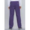 Cherokee Scrub Set for Men and Women from, Traditional Fit V-Neck Top 4777 with Natural Rise Drawstring Cargo Pant 4100(Grape)