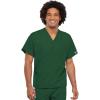 Cherokee Scrub Set for Men and Women from, Traditional Fit V-Neck Top 4777 with Natural Rise Drawstring Cargo Pant 4100(Hunter Green)