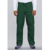 Cherokee Scrub Set for Men and Women from, Traditional Fit V-Neck Top 4777 with Natural Rise Drawstring Cargo Pant 4100(Hunter Green)