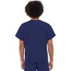 Cherokee Scrub Set for Men and Women from, Traditional Fit V-Neck Top 4777 with Natural Rise Drawstring Cargo Pant 4100(Navy)