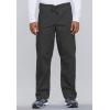 Cherokee Scrub Set for Men and Women from, Traditional Fit V-Neck Top 4777 with Natural Rise Drawstring Cargo Pant 4100(Pewter)