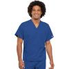 Cherokee Scrub Set for Men and Women from, Traditional Fit V-Neck Top 4777 with Natural Rise Drawstring Cargo Pant 4100(Royal)