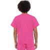 Cherokee Scrub Set for Men and Women from, Traditional Fit V-Neck Top 4777 with Natural Rise Drawstring Cargo Pant 4100(Shocking Pink)