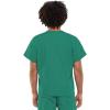 Cherokee Scrub Set for Men and Women from, Traditional Fit V-Neck Top 4777 with Natural Rise Drawstring Cargo Pant 4100(Surgical Green)