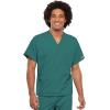 Cherokee Scrub Set for Men and Women from, Traditional Fit V-Neck Top 4777 with Natural Rise Drawstring Cargo Pant 4100(Teal Blue)