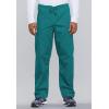 Cherokee Scrub Set for Men and Women from, Traditional Fit V-Neck Top 4777 with Natural Rise Drawstring Cargo Pant 4100(Teal Blue)