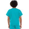 Cherokee Scrub Set for Men and Women from, Traditional Fit V-Neck Top 4777 with Natural Rise Drawstring Cargo Pant 4100(Turquoise)
