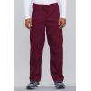 Cherokee Scrub Set for Men and Women from, Traditional Fit V-Neck Top 4777 with Natural Rise Drawstring Cargo Pant 4100(Wine)