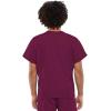 Cherokee Scrub Set for Men and Women from, Traditional Fit V-Neck Top 4777 with Natural Rise Drawstring Cargo Pant 4100(Wine)