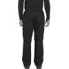 Cherokee Scrub Set for Men from, 4 Pocket V-Neck Scrub Top WW695 with 5 Pocket Tapered Leg Fly Front Cargo Pant WW190(Black)