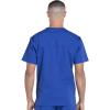 Cherokee Scrub Set for Men from, 4 Pocket V-Neck Scrub Top WW695 with 5 Pocket Tapered Leg Fly Front Cargo Pant WW190(Galaxy Blue)