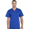 Cherokee Scrub Set for Men from, 4 Pocket V-Neck Scrub Top WW695 with 5 Pocket Tapered Leg Fly Front Cargo Pant WW190(Galaxy Blue)