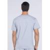 Cherokee Scrub Set for Men from, 4 Pocket V-Neck Scrub Top WW695 with 5 Pocket Tapered Leg Fly Front Cargo Pant WW190(Grey)
