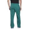 Cherokee Scrub Set for Men from, 4 Pocket V-Neck Scrub Top WW695 with 5 Pocket Tapered Leg Fly Front Cargo Pant WW190(Hunter Green)