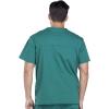 Cherokee Scrub Set for Men from, 4 Pocket V-Neck Scrub Top WW695 with 5 Pocket Tapered Leg Fly Front Cargo Pant WW190(Hunter Green)