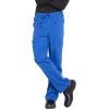 Cherokee Scrub Set for Men from, 4 Pocket V-Neck Scrub Top WW695 with 5 Pocket Tapered Leg Fly Front Cargo Pant WW190(Royal)